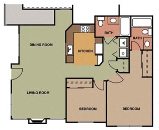  Floor Plan 2x2 D