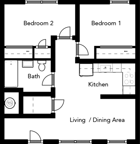 Floor Plan  2 Bedroom Floor Plan in Red Bank NJ Avaible for Rent