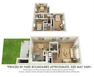  Floor Plan CHADWYCK TOWNHOUSE WITH FENCED-IN YARD