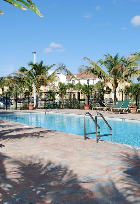 Crystal Lake Apartments swimming pool and sundeck