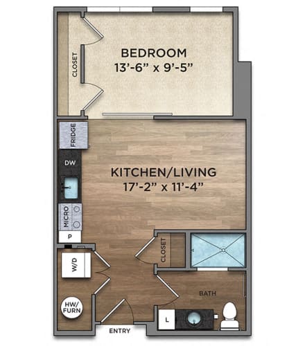 Floor Plan  S1-2-1 Floor Plan at The Nicholas, Columbus, Ohio