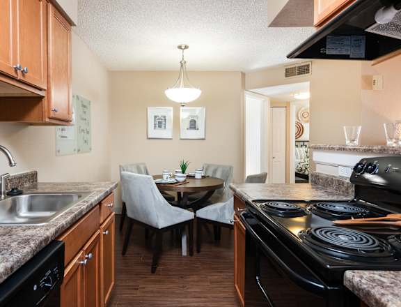 our apartments at the district feature a kitchen and dining room