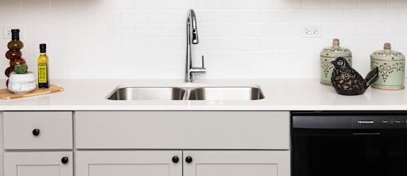 Kitchen With Custom Cabinetry at Winfield Station Apartments, J Street Property Services, Illinois, 60190