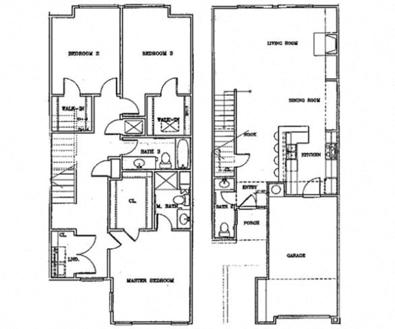 Floor Plan  Birch Court 3 Bedroom Townhouse Floorplan