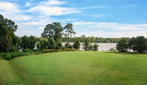 Park and Lake near Villas at Kings Harbor Homes in Kingwood, TX