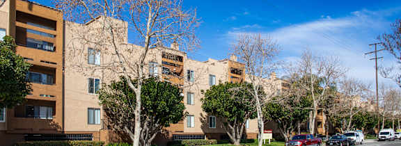 Building with a staircase leading to the entrance at Vineland Gardens, Studio City, CA, 91602