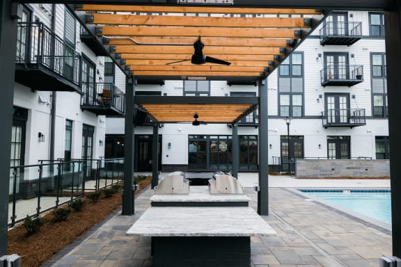 Lounge Swimming Pool With Cabana at The Quarter House, Jackson, 39216