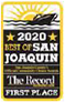 a sign that says 2020 best of san francisco the heaven first place