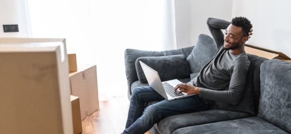 Man on a couch
