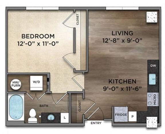 Floor Plan  A10_2_FloorPlan at The Nicholas, Columbus, OH