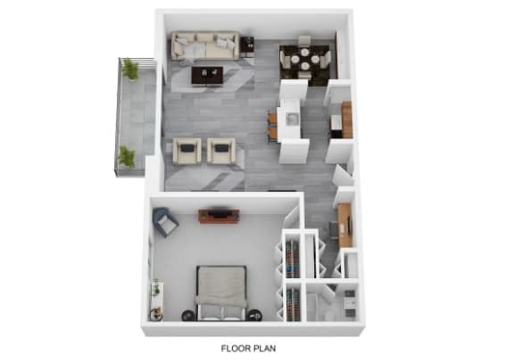 Floor Plan 1 Bedroom Deluxe
