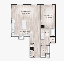 Floor Plan 1 Bed F