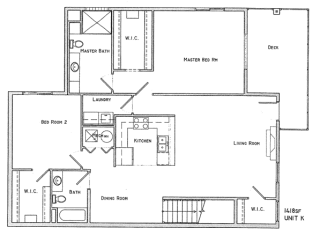Krug two bedroom two bathroom floor plan at Villas of Omaha at Butler Ridge