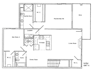 Krug two bedroom two bathroom floor plan at Villas of Omaha at Butler Ridge