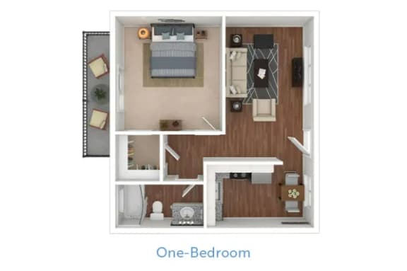 One bedroom floor plan