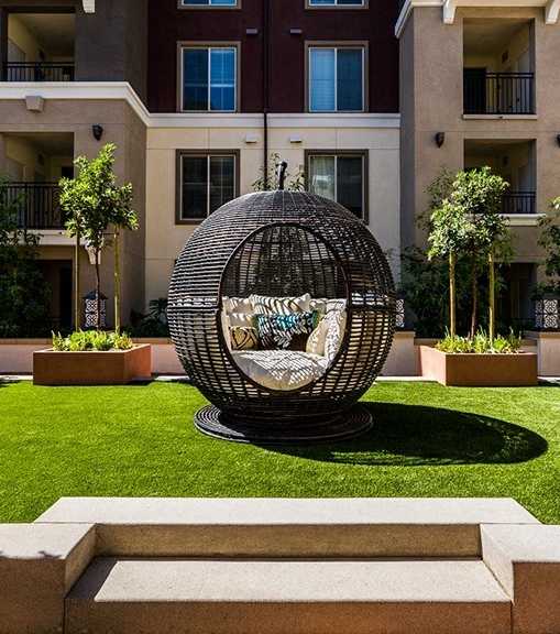 Adagio on the Green Apartments in Mission Viejo, California Courtyard with Seating