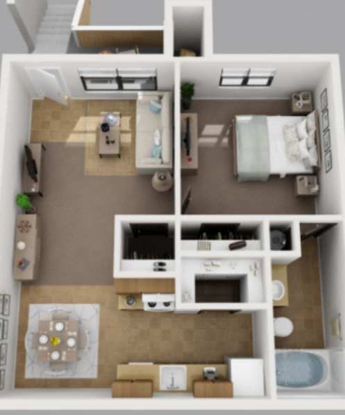 Campbell Reserve Studio Floorplan Joplin MO