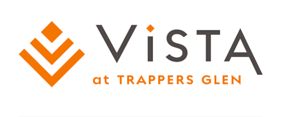 A logo with the text "Vista at Trappers Glen" is displayed.