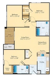 Floor Plan at County Center Crossing Apartments in Woodbridge, VA