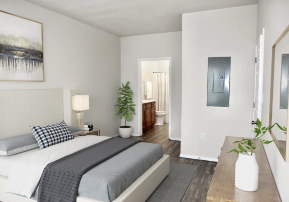Bedroom at Cresta North Valley Apartments in Albuquerque, NM