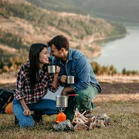 A couple is having a picnic at VISTA CREEK, Nevada, 89029