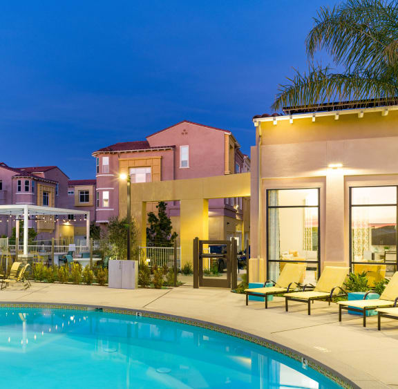 Lush Heated Pool and Spa at Salerno, Chula Vista, CA