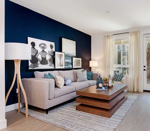 Living Room at The Lofts at Carlsbad Village, Carlsbad California