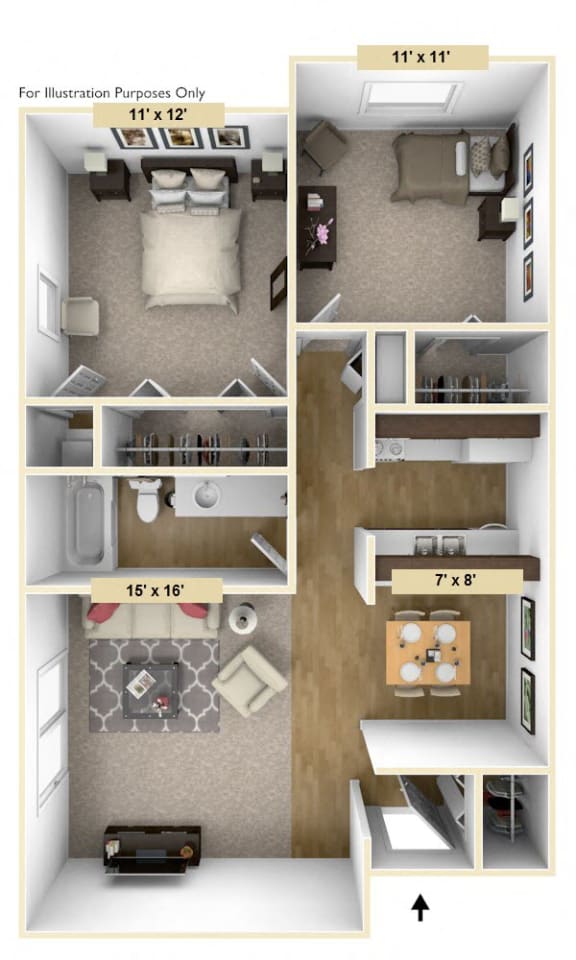 Devonshire Two Bedroom Floor Plan at Windsor Place, Davison