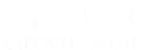 a white and black logo with the words open grave gardens