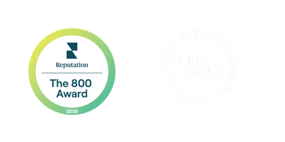 The image is of a logo for the Reputation The 800 Award 2025.