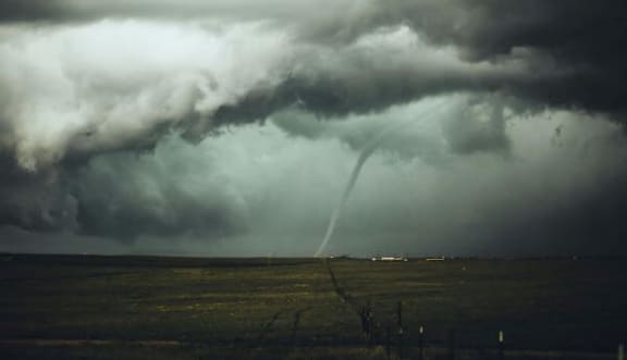 a tornado in the middle of a field