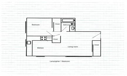  Floor Plan One Bedroom One Bathroom