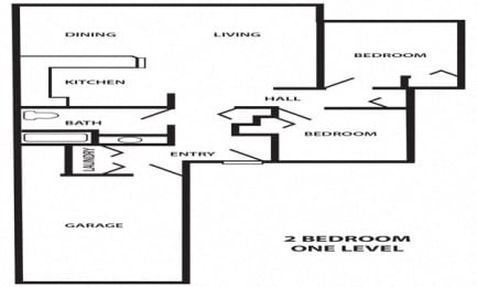  Floor Plan 2 Bedroom 1.5 Bathroom
