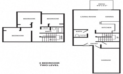  Floor Plan 3 Bedroom 1.5 Bathroom