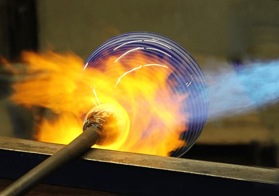 glass blowing at The Works