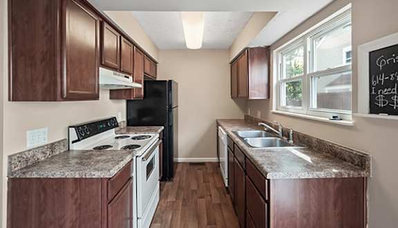 apartment with kitchen appliances