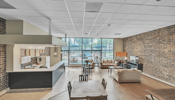 community room at Olympik Village Apartments