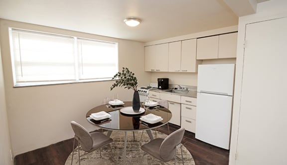 kitchen with white appliances