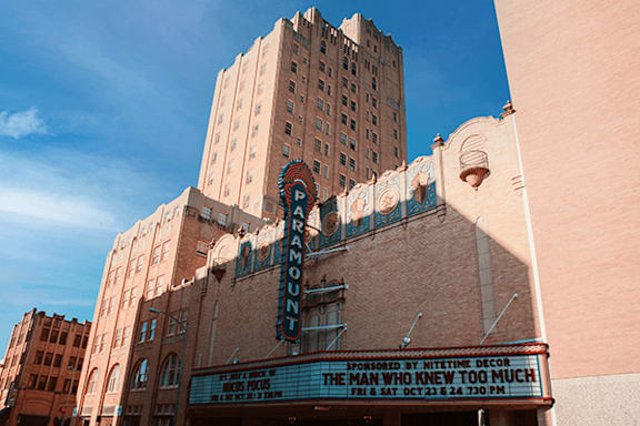 Paramount Theatre is sponsoring a play called The Man Who Knew Too Much.
