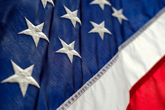 a close up of an american flag