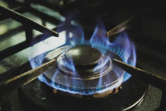 a close up of a gas burner on a stove