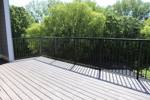 View from 4th floor community deck Rooftop patio area