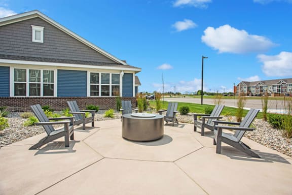 Fire Pit with Seating at Eagle Ridge Apartment Homes,  Michigan 49685