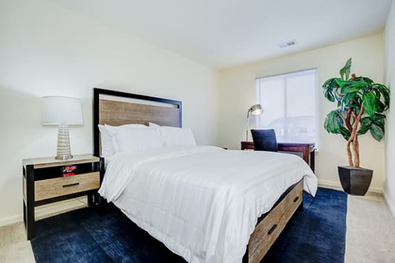 Furnished Bedroom at Pheasant Run Apartments, Lafayette