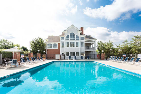 Shimmering Outdoor Swimming Pool with Large Sundeck at Sundance at The Crossings Apartments, Indiana