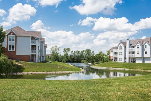 Tranquil Lake Views from Private Patio or Balcony at Sundance at The Crossings Apartments, Indianapolis 46237