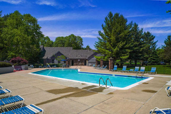 Pool With Large Sundeck and Wi-Fi at Byron Lakes Apartments in Byron Center, MI