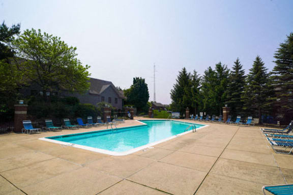 Pool With Large Sundeck and Wi-Fi at Green Ridge Apartments in Grand Rapids, MI