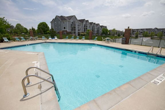 Large Outdoor Swimming Pool with Sundeck at Liberty Mills Apartments, Fort Wayne, IN 46804