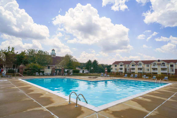 Resort-style Pool with Wi-Fi at South Bridge Apartments in Fort Wayne, IN
